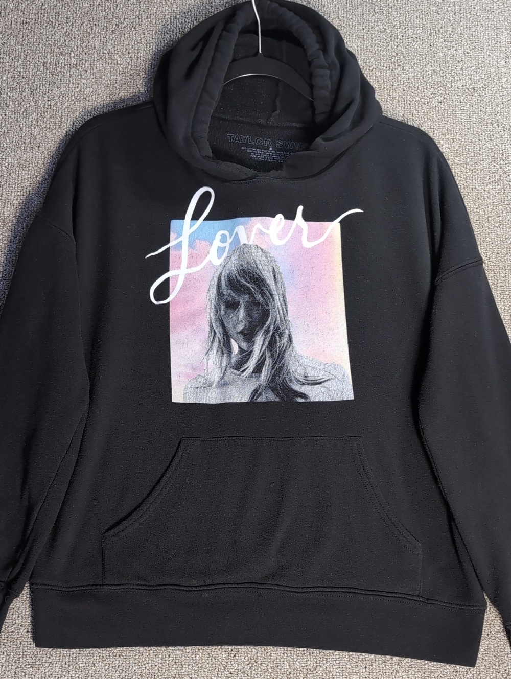 Taylor Swift Lover Hoodie - Swiftie Size Small in Black -  Official Taylor Swift